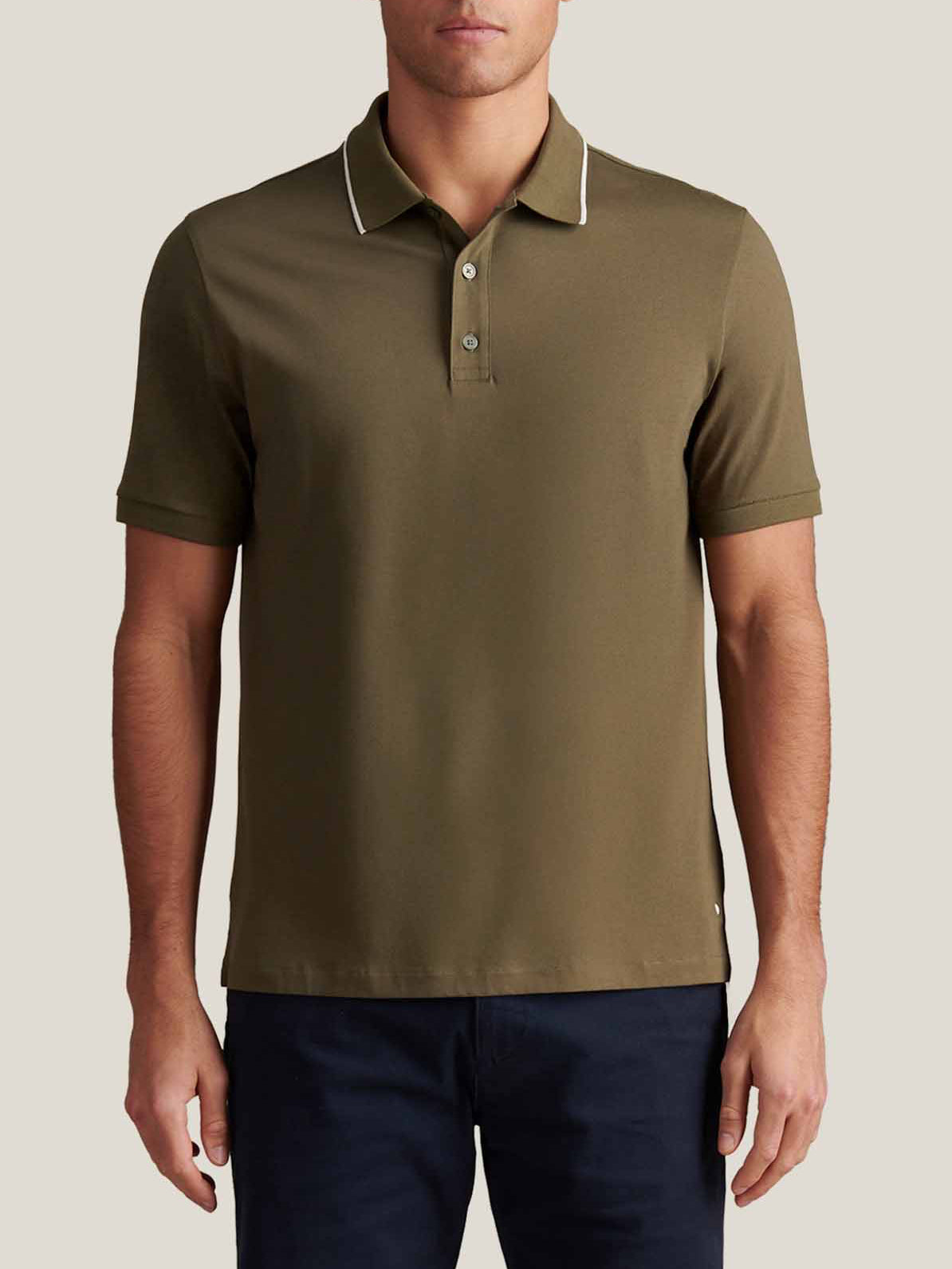 Peckham Rye Mercerised Cotton Tipped Sea Turtle Polo Shirt